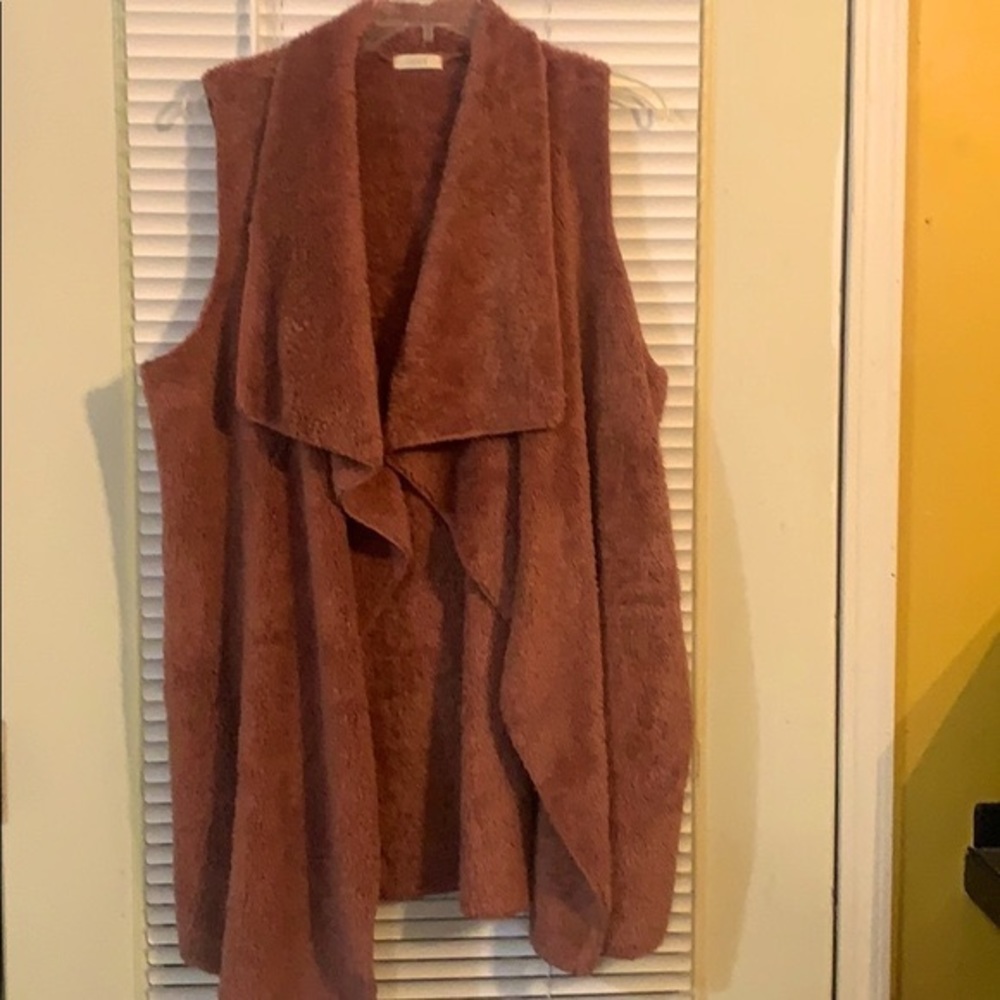 ODDY Furry Vest Adobe Rose Color Sz 2XL